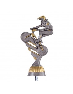FIGURA PLASTICO FAST MOUN.BIKE PLA VJ/ORO H.13CM