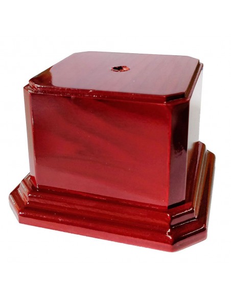BASE MADERA CAOBA 11X11X7.5 CM