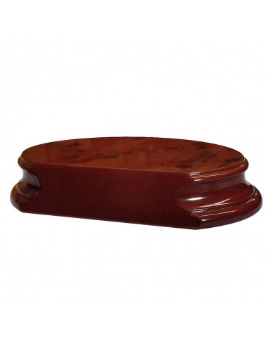 BASE MADERA CAOBA OVAL 17X8.7X3 CM