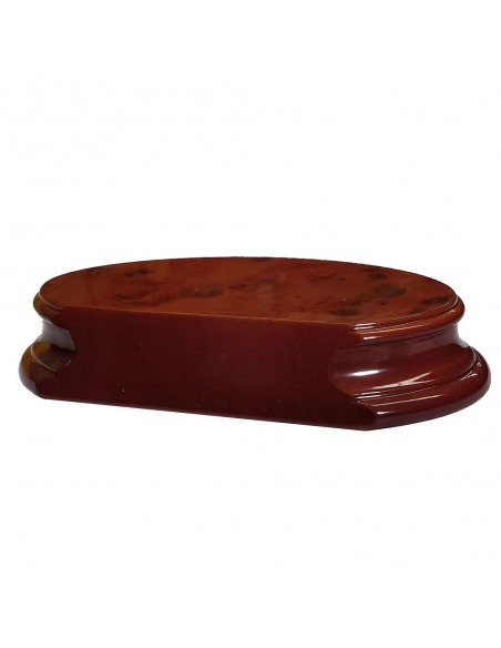 BASE MADERA CAOBA OVAL 17X8.7X3 CM