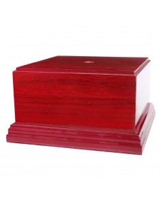 BASE MADERA CAOBA 14X14X7.7 CM