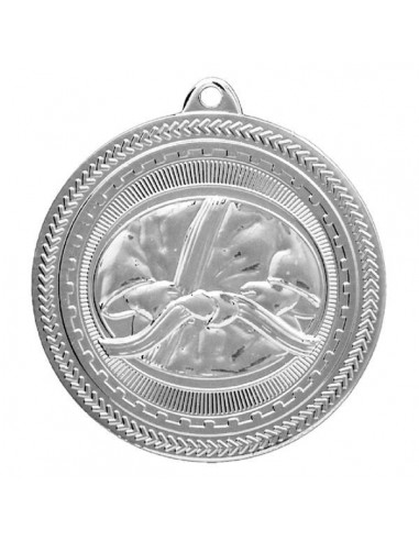 MEDALLA A.MARCIALES Ø50MM PLATA 'IRON'