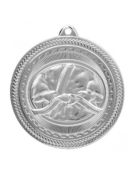 MEDALLA A.MARCIALES Ø50MM PLATA 'IRON'