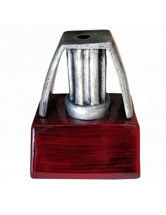 BASE RESINA CAOBA/GRIS 7.5X7.5X9 CM