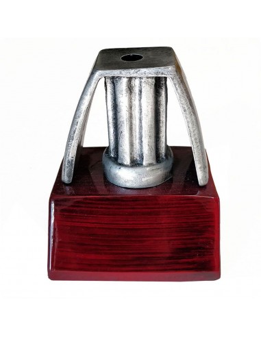 BASE RESINA CAOBA/GRIS 7.5X7.5X9 CM