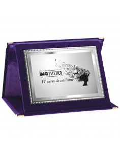 PLACA 17-123 PLATA C/ESTUCHE TARGA SUBLIMACION
