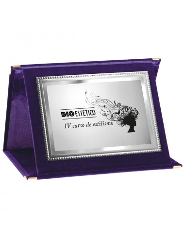 PLACA 17-123 PLATA C/ESTUCHE TARGA SUBLIMACION