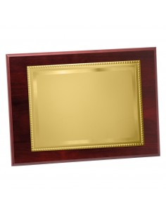 PLACA CONMEM. ORO C/MADERA