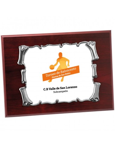 PLACA 7-161 PLATA C/MADERA. SUBLIMACION
