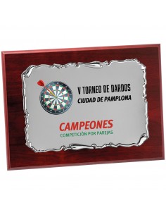 PLACA 17-181 PLATA C/MADERA. SUBLIMACION