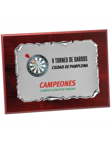 PLACA 17-181 PLATA C/MADERA. SUBLIMACION