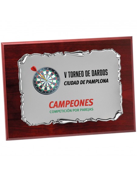 PLACA 17-181 PLATA C/MADERA. SUBLIMACION