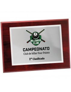 PLACA 17-191 PLATA C/MADERA. SUBLIMACION
