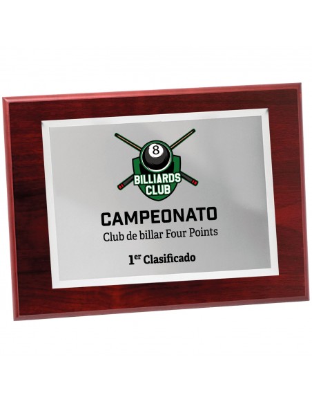PLACA 17-191 PLATA C/MADERA. SUBLIMACION