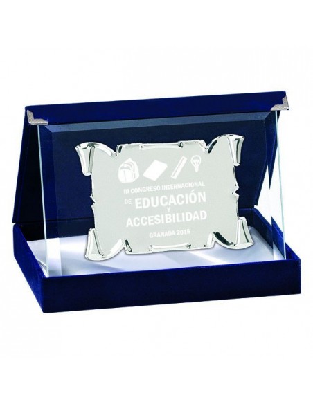 PLACA 17-045 PLATA C/CRISTAL