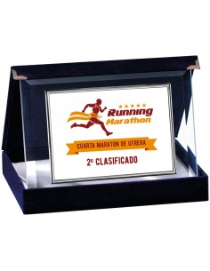 PLACA 17-155 PLATA C/CRISTAL. SUBLIMACION