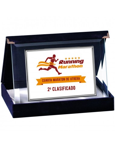 PLACA 17-155 PLATA C/CRISTAL. SUBLIMACION