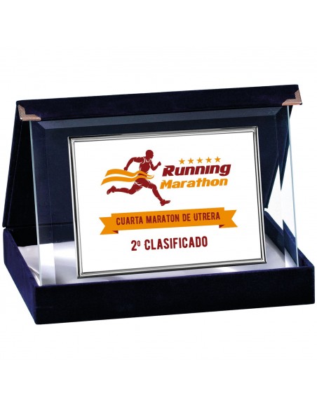 PLACA 17-155 PLATA C/CRISTAL. SUBLIMACION