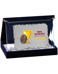 PLACA 17-185 PLATA C/CRISTAL. SUBLIMACION