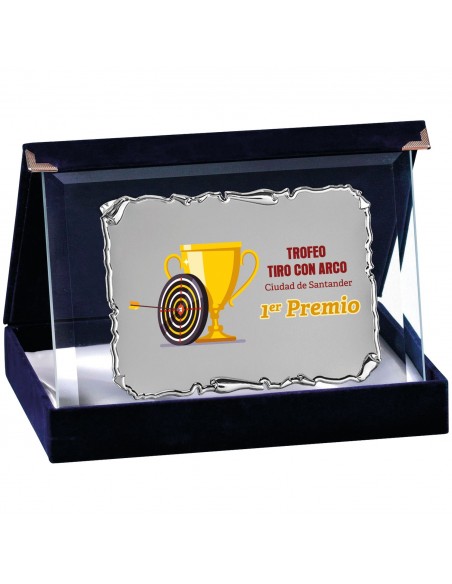 PLACA 17-185 PLATA C/CRISTAL. SUBLIMACION