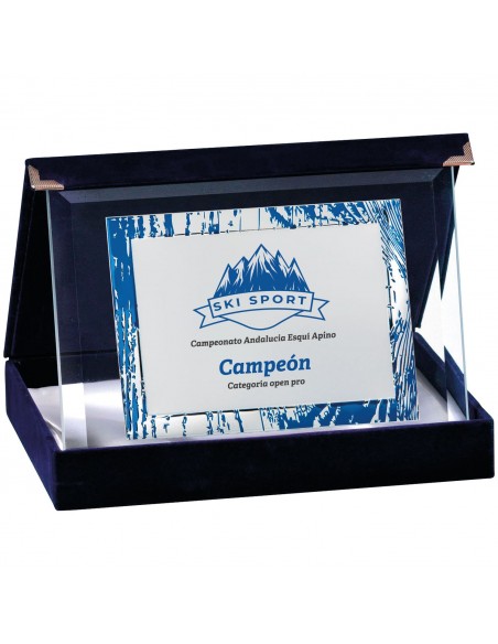 PLACA 17-145 PLATA C/CRISTAL. SUBLIMACION