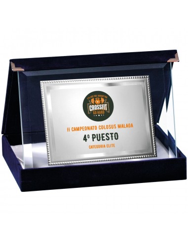 PLACA 17-125 PLATA C/CRISTAL. SUBLIMACION