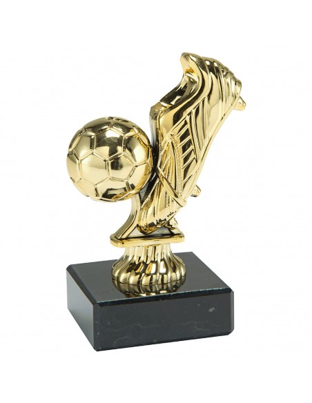 TROFEO PVC/MARMOL FUTBOL BOTA ORO