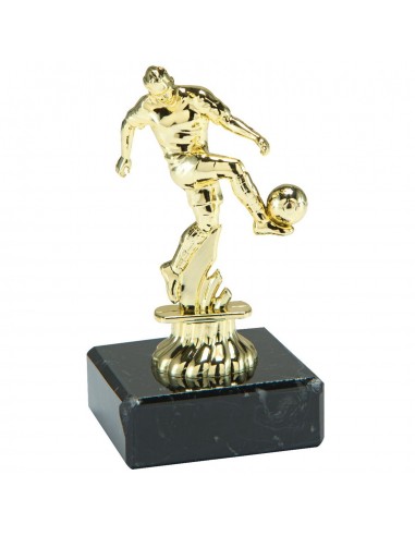 TROFEO PVC/MARMOL FUTBOL JUGADOR ORO