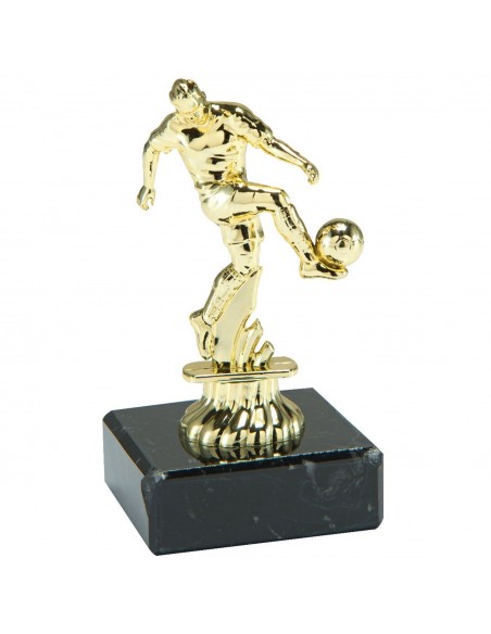 TROFEO PVC/MARMOL FUTBOL JUGADOR ORO