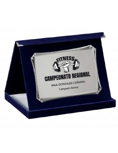 PLACA 17-204 PLATA C/ESTUCHE TARGA
