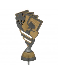FIGURA PLASTICO FAST POKER PLA VJ/ORO H.13CM
