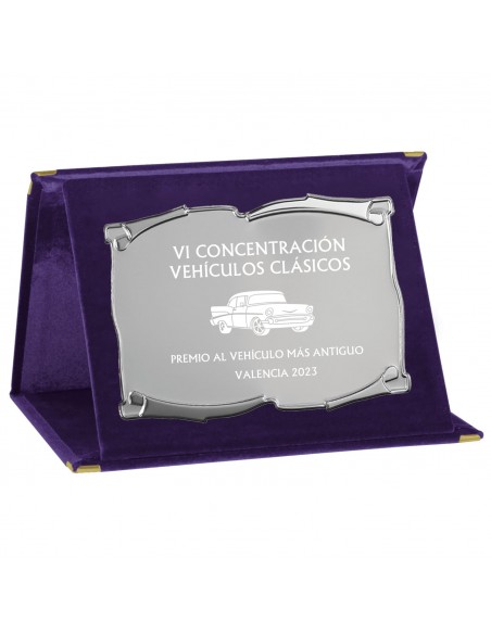 PLACA 17-223 PLATA C/ESTUCHE TARGA