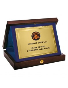 PLACA 17-138 PLATA C/ESTUCHE MADERA. SUBLIMACION