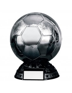 TROFEO BALON DE FUTBOL PLATA/NEGRO