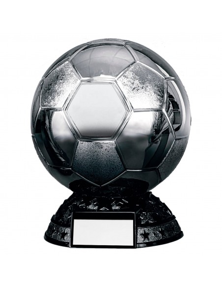 TROFEO BALON DE FUTBOL PLATA/NEGRO
