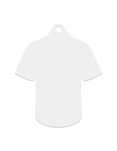 MEDALLA CAMISETA 78x66MM BLANCO SUBLIMACION 2 CARAS