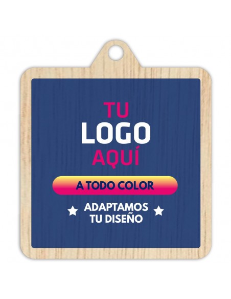 MEDALLA MADERA 66x66MM 54-5004