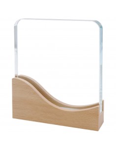 TROFEO CRISTAL 800 BASE MADERA C/ESTUCHE