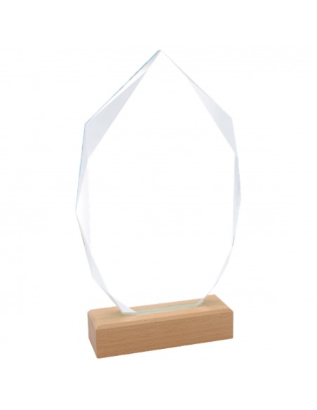 TROFEO CRISTAL 801 BASE MADERA C/ESTUCHE