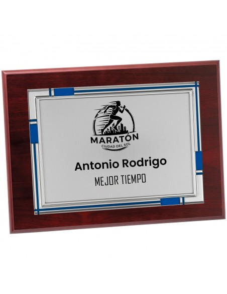 PLACA 17-241 PLATA C/MADERA SUBLIMACION
