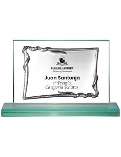 PLACA 17-077 PLATA SOPORTE CRISTAL