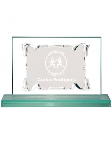 PLACA 17-047 PLATA SOPORTE CRISTAL