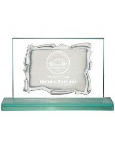 PLACA 17-087 PLATA SOPORTE CRISTAL