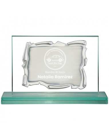 PLACA 17-087 PLATA SOPORTE CRISTAL
