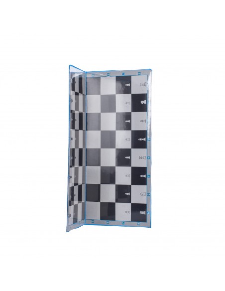 Tablero ajedrez 43 cm plegable - incluye fichas sencillas- Tablero ajedrez 43 cm plegable - incluye fichas sencillas-