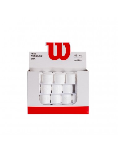 Caja 60 overgrips wilson blanco pro perforados