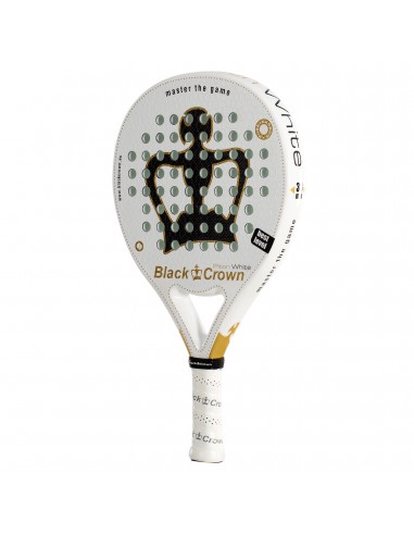 Pala de pádel black crown piton white