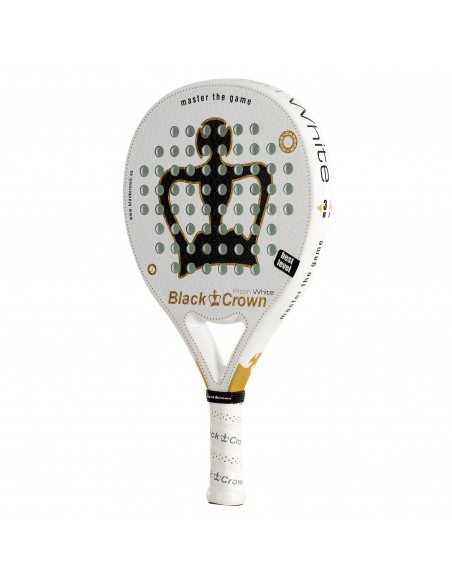 Pala de pádel black crown piton white