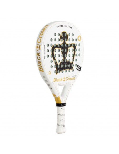 Pala de pádel black crown piton white