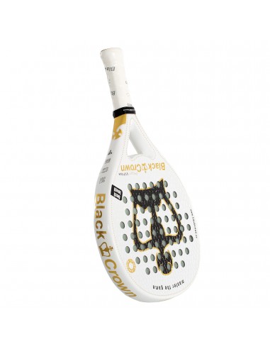 Pala de pádel black crown piton white
